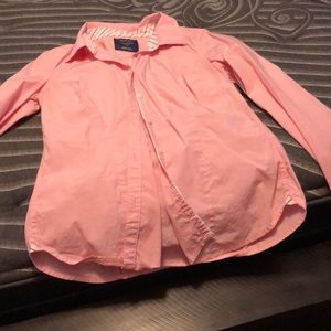 Pink American eagle button up